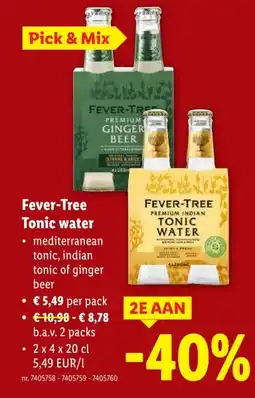 Lidl Fever-Tree Tonic water aanbieding
