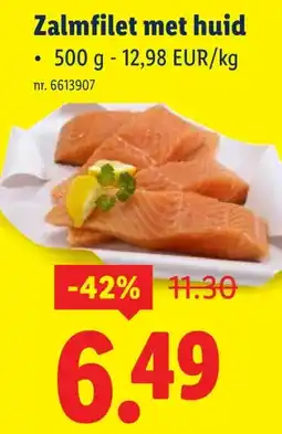 Lidl Zalmfilet met huid aanbieding