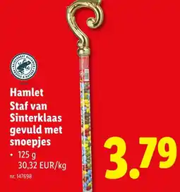Lidl Hamlet Staf van Sinterklaas gevuld met snoepjes aanbieding