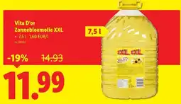 Lidl Vita D'or Zonnebloemolie XXL aanbieding