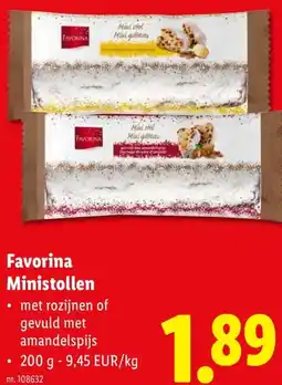 Lidl Favorina Ministollen aanbieding