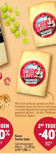 Delhaize Kaas Swiss lady aanbieding