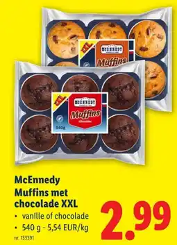 Lidl McEnnedy Muffins met chocolade XXL aanbieding