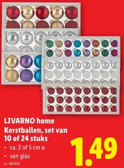 Lidl LIVARNO home Kerstballen, set van 10 of 24 stuks aanbieding