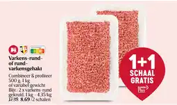 Delhaize Varkens-rundof rundvarkensgehakt aanbieding