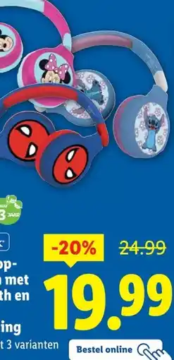 Lidl LEXIBOOK 2-in-1 kop- telefoon met Bluetooth en kabel- aansluiting aanbieding