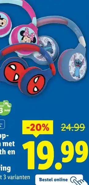 Lidl LEXIBOOK 2-in-1 kop- telefoon met Bluetooth en kabel- aansluiting aanbieding