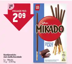 Delhaize Koekjessticks met melkchocolade aanbieding