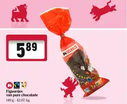 Delhaize Figuurtjes van pure chocolade aanbieding