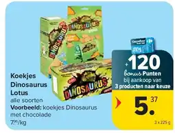 Carrefour Koekjes Dinosaurus Lotus aanbieding