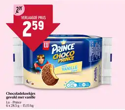 Delhaize Chocoladekoekjes gevuld met vanille aanbieding
