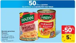 Carrefour Bereide gerechten Panzani aanbieding