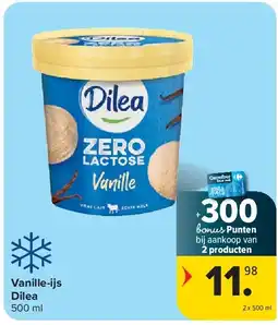Carrefour Vanille-ijs Dilea aanbieding