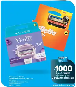 Carrefour Scheermesjes Gillette, Gillette Labs, Venus en Satin Care aanbieding