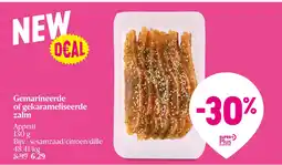 Delhaize Gemarineerde of gekarameliseerde zalm aanbieding