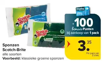 Carrefour Sponzen Scotch-Brite aanbieding