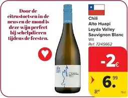 Carrefour Chili Alto Huapi Leyda Valley Sauvignon Blanc aanbieding