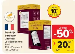 Carrefour Frankrijk Bordeaux Château Les Sablonnets aanbieding