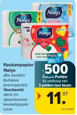 Carrefour Keukenpapier Nalys aanbieding