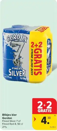 Carrefour Blikjes bier Gordon aanbieding