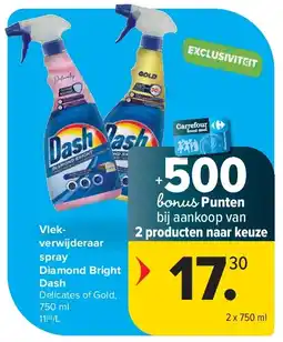 Carrefour Vlekverwijderaar spray Diamond Bright Dash aanbieding