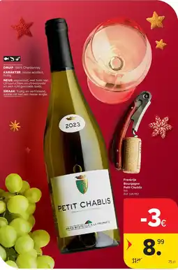 Carrefour Frankrijk Bourgogne Petit Chablis aanbieding