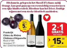 Carrefour Frankrijk Côtes du Rhône Château d’Aigueville aanbieding
