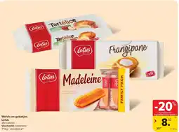 Carrefour Wafels en gebakjes Lotus aanbieding