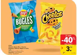 Carrefour Chips Cheetos, Mama Mia´s, Cheetos Ringlings, Wokkels, Bugles en Grills Lay’s aanbieding