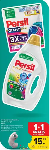 Carrefour Vloeibare wasmiddelen, poeder of caps Persil aanbieding