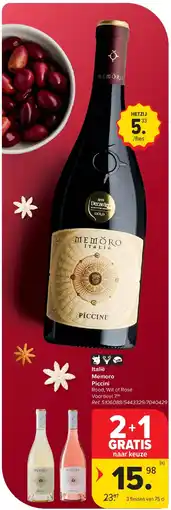 Carrefour Italië Memoro Piccini aanbieding