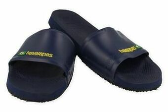 Berca Shoes Havaianas Slipper Heren Navy Blue Slide Brasil - Blauw aanbieding