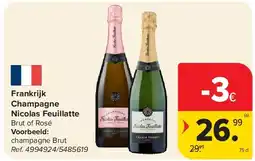 Carrefour Frankrijk Champagne Nicolas Feuillatte aanbieding