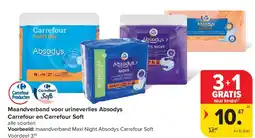 Carrefour Maandverband voor urineverlies Absodys Carrefour en Carrefour Soft aanbieding