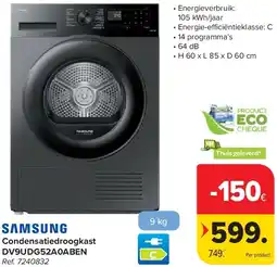 Carrefour Condensatiedroogkast DV9UDG52A0ABEN aanbieding
