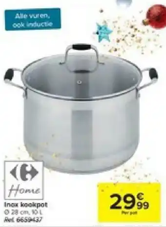 Inox kookpot 28cm