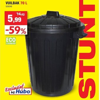 Hubo Vuilbak 70L aanbieding