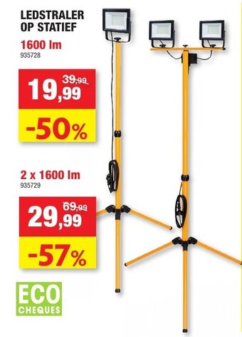 Hubo Ledstraler Op Statief aanbieding