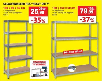 Hubo Gegalvaniseerd Rek Heavy Duty aanbieding