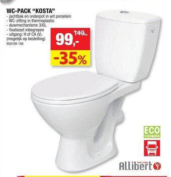 Hubo WC-Pack Kosta aanbieding