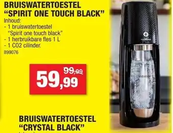Hubo Bruiswatertoestel Spirit One Touch Black aanbieding