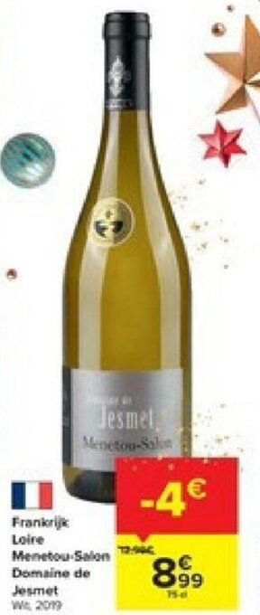 Carrefour Frankrijk Loire Menetou-Salon Domaine de Jesmet aanbieding