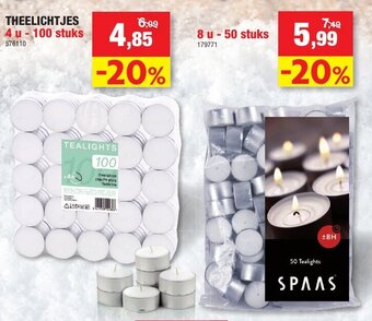 Hubo Theelichtjes aanbieding