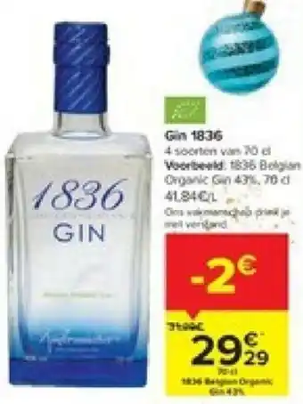 Carrefour Gin 1836 aanbieding