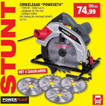 Hubo Cirkelzaag Poweset4 aanbieding