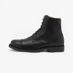 Decathlon Leren jodhpurs met veters voor volwassenen 560 zwart aanbieding