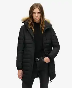 Decathlon Parka met capuchon voor dames Superdry Fuji aanbieding