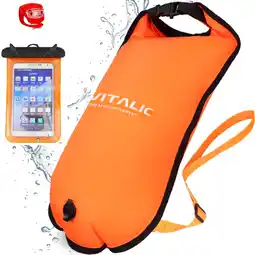 Decathlon LICHTGEVENDE Safe Swimmer Zwemboei met drybag voor veilig openwaterzwemmen aanbieding