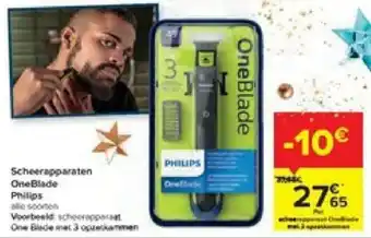 Carrefour Scheerapparaten OneBlade Philips aanbieding