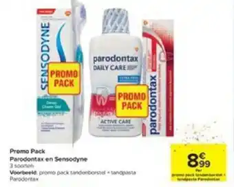 Carrefour Promo Pack Parodontax en Sensodyme aanbieding